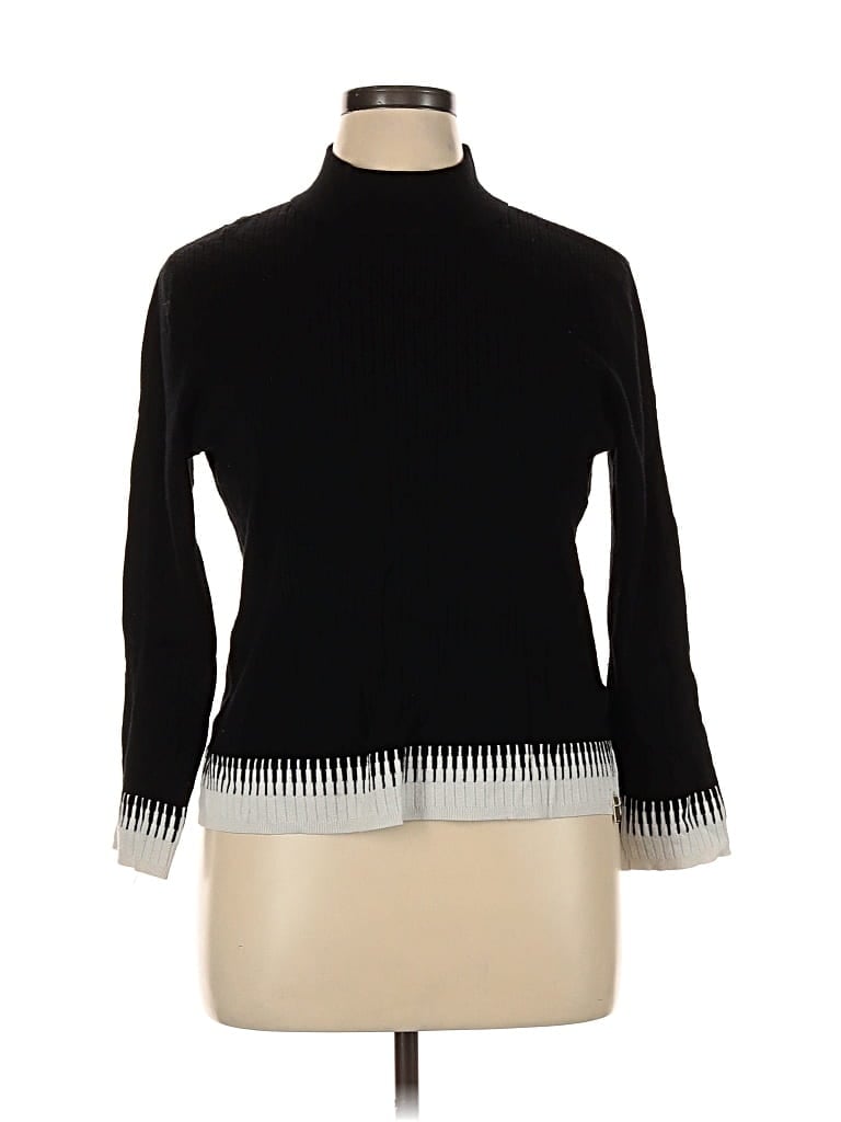 Pre-owned Calvin Klein Turtleneck Sweater In Black