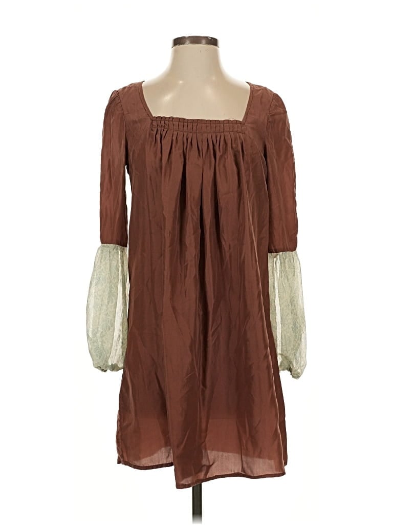 Pre-owned Assorted Brands Casual Dress In Brown