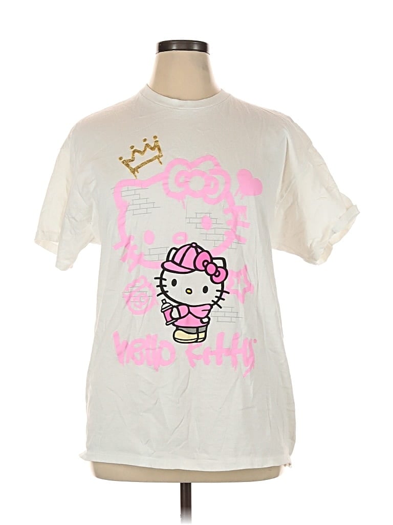 Pre-owned Hello Kitty Short Sleeve T-shirt In White