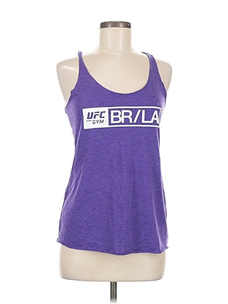 Pre-owned Next Level Apparel Tank Top Purple Halter Neckline Tops