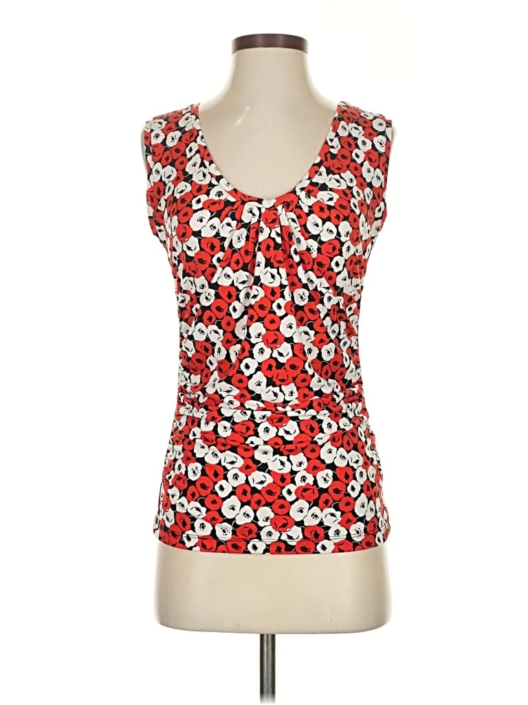Pre-owned New York And Company Sleeveless Top Red Sweetheart Neckline Tops