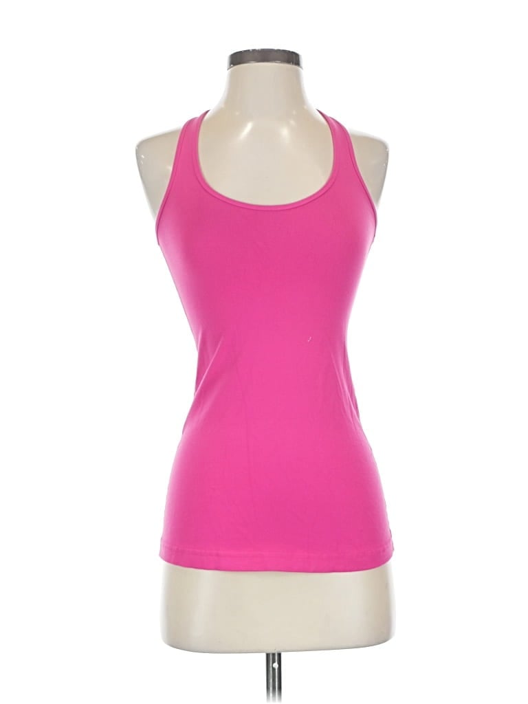 Pre-owned Lululemon Athletica Tank Top Pink Halter Neckline Tops