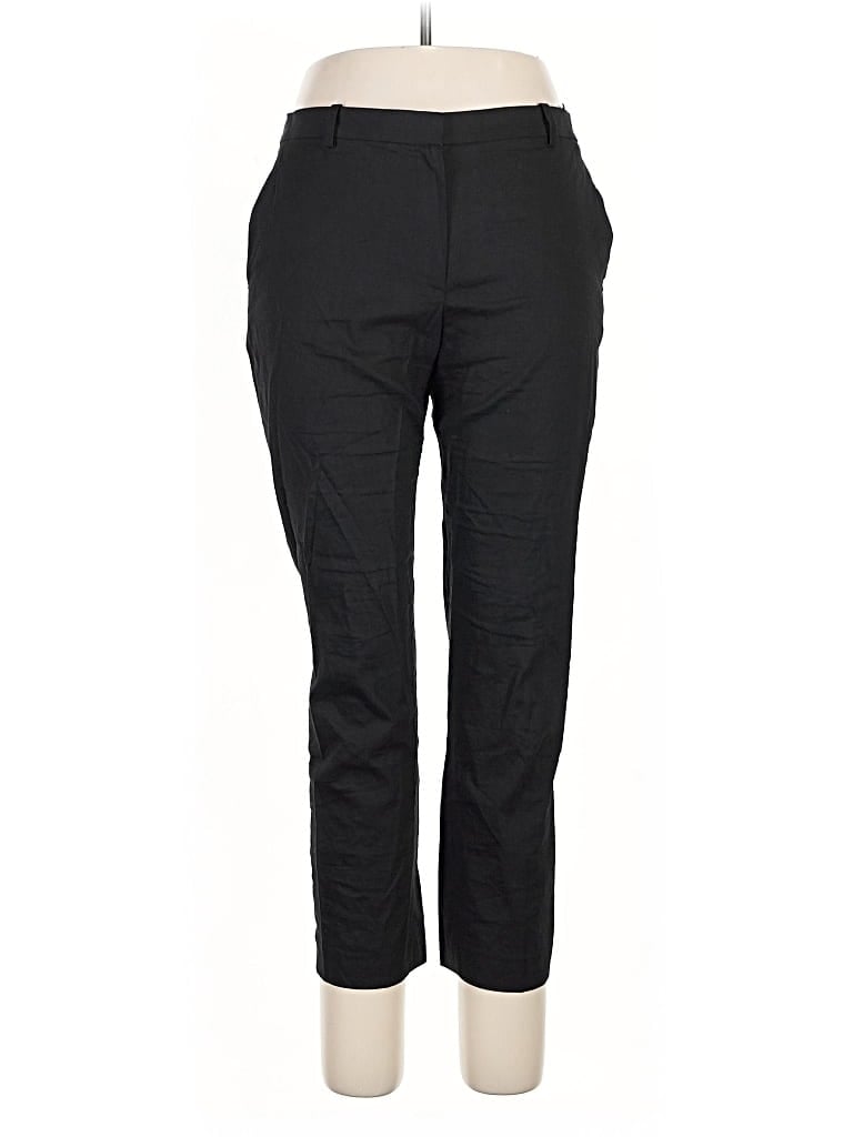 Pre-owned Theory Linen Pants In Black