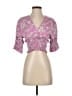 Skemo 100% Rayon Pink Short Sleeve Blouse Size S - photo 1