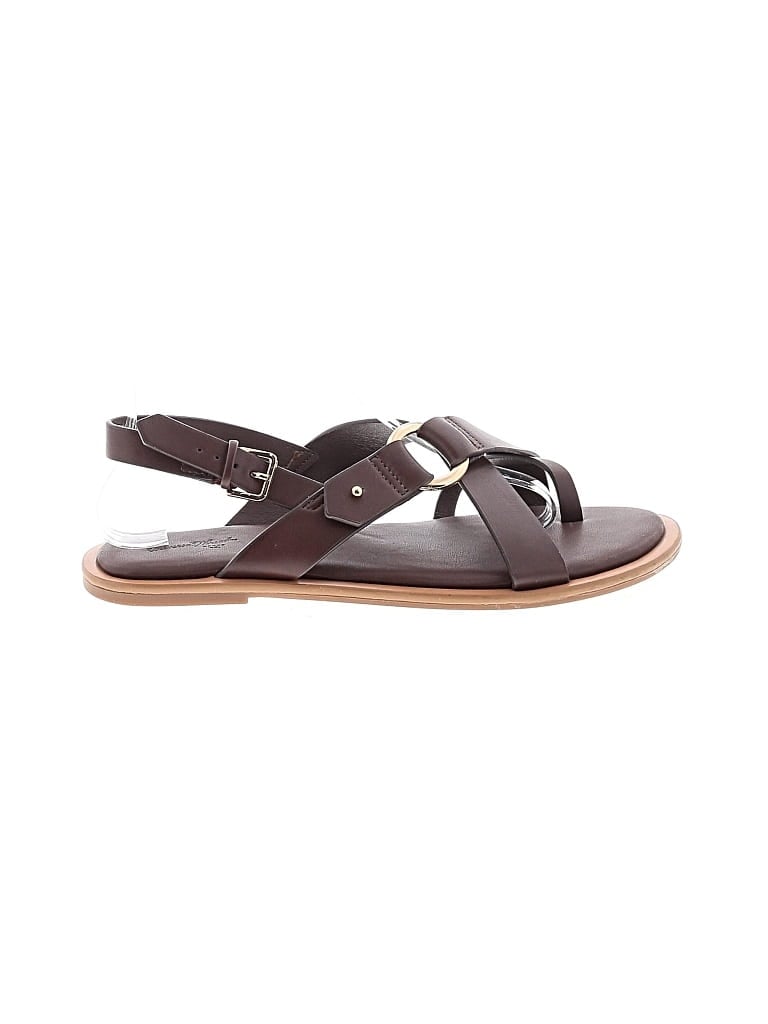 Pre-owned Universal Thread Flip Flops In Brown