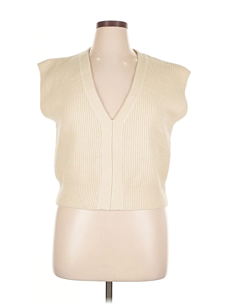 Pre-owned English Factory Sweater Vest In White