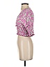 Skemo 100% Rayon Pink Short Sleeve Blouse Size S - photo 5