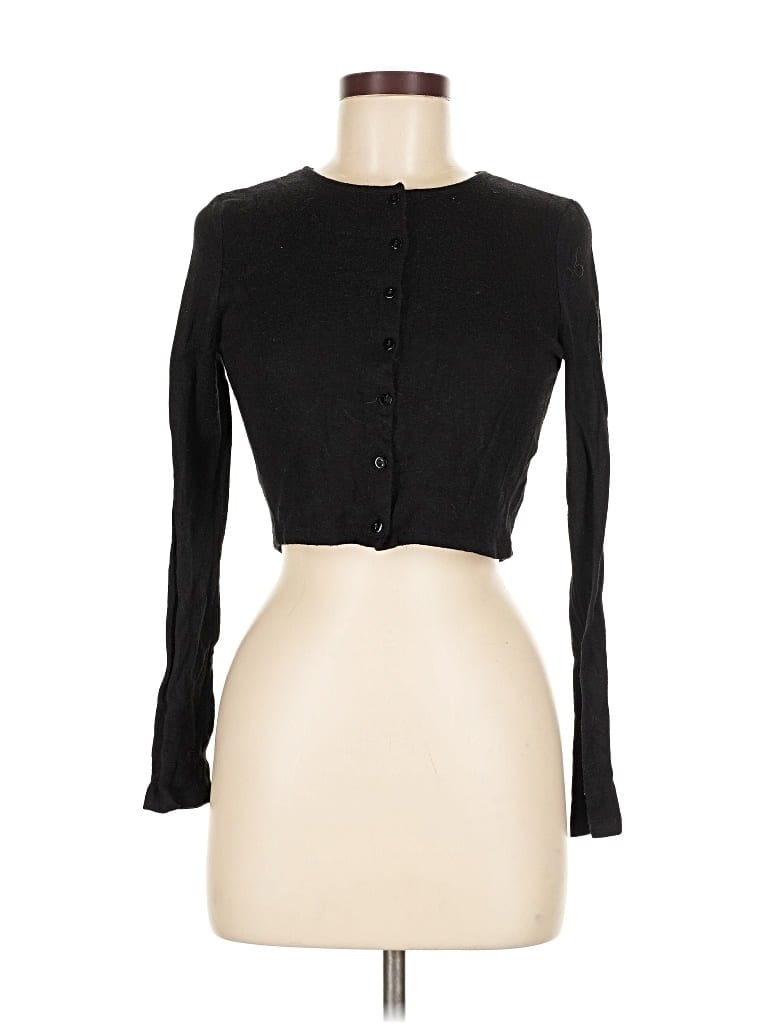 Pre-owned Zara Cardigan Sweater In Black