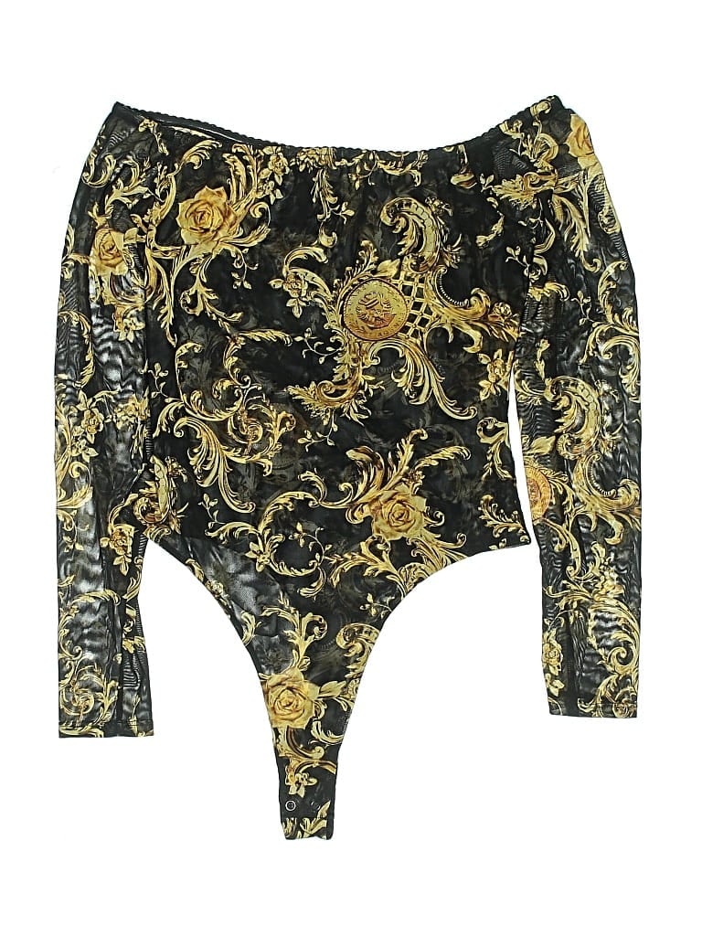 Pre-owned L'agence Bodysuit In Gold