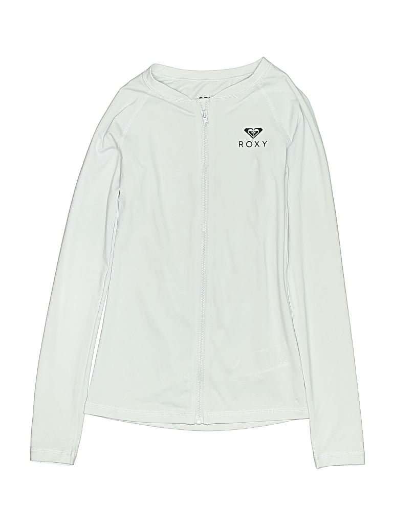 Pre-owned Roxy Kids' Long Sleeve T-shirt In White