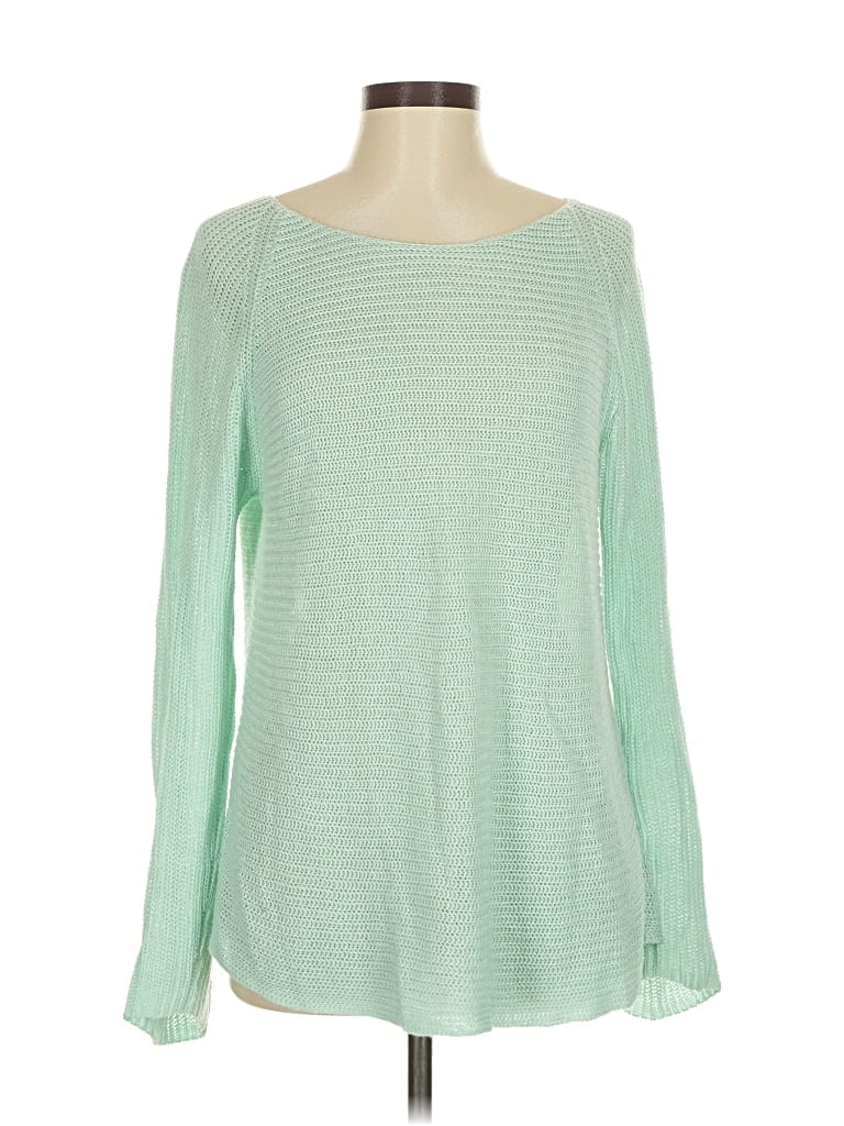 Pre-owned Eileen Fisher Pullover Sweater In Green
