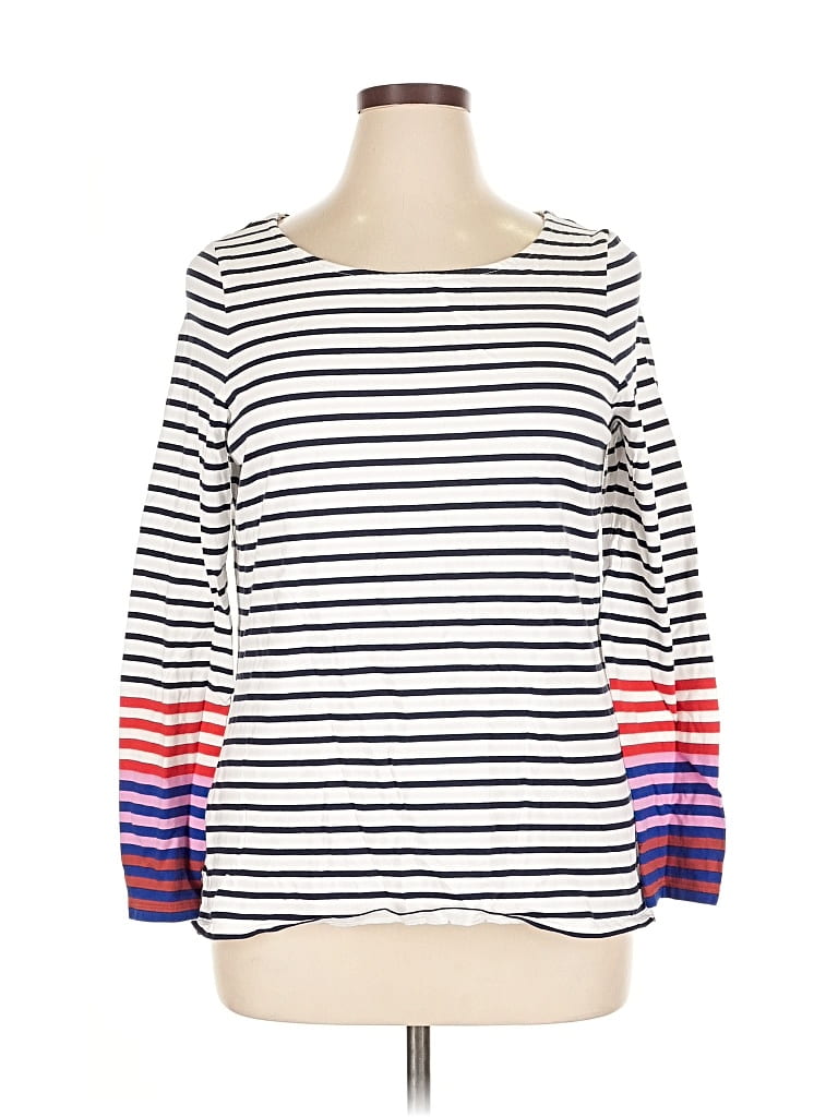 Pre-owned Boden 3/4 Sleeve T-shirt In White