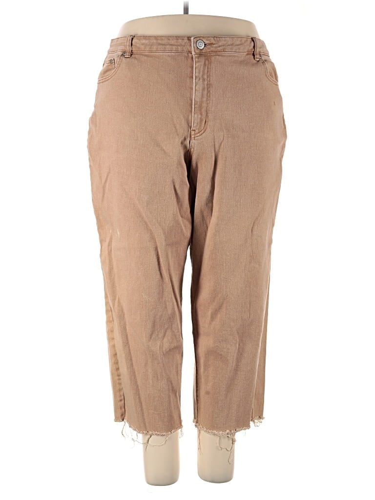 Pre-owned Eloquii Khaki Pant In Brown