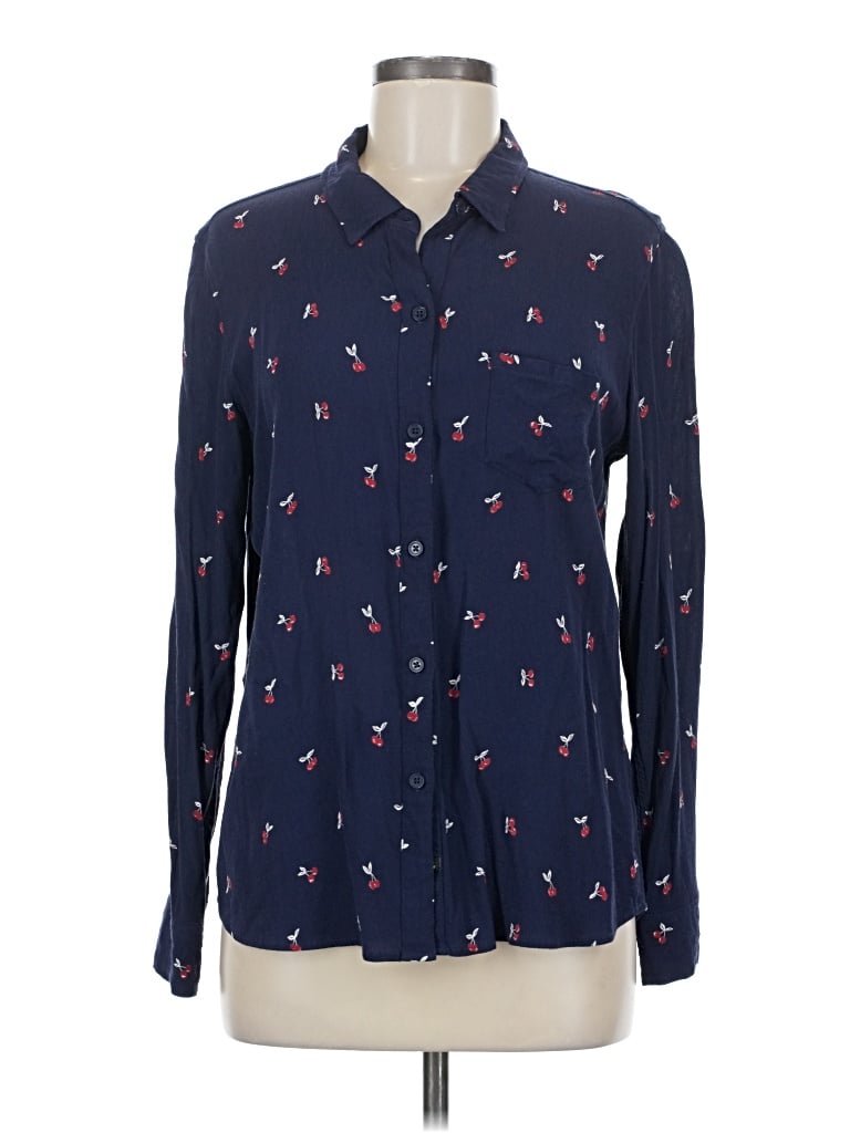 Pre-owned Rails Long Sleeve Button Down Shirt In Blue