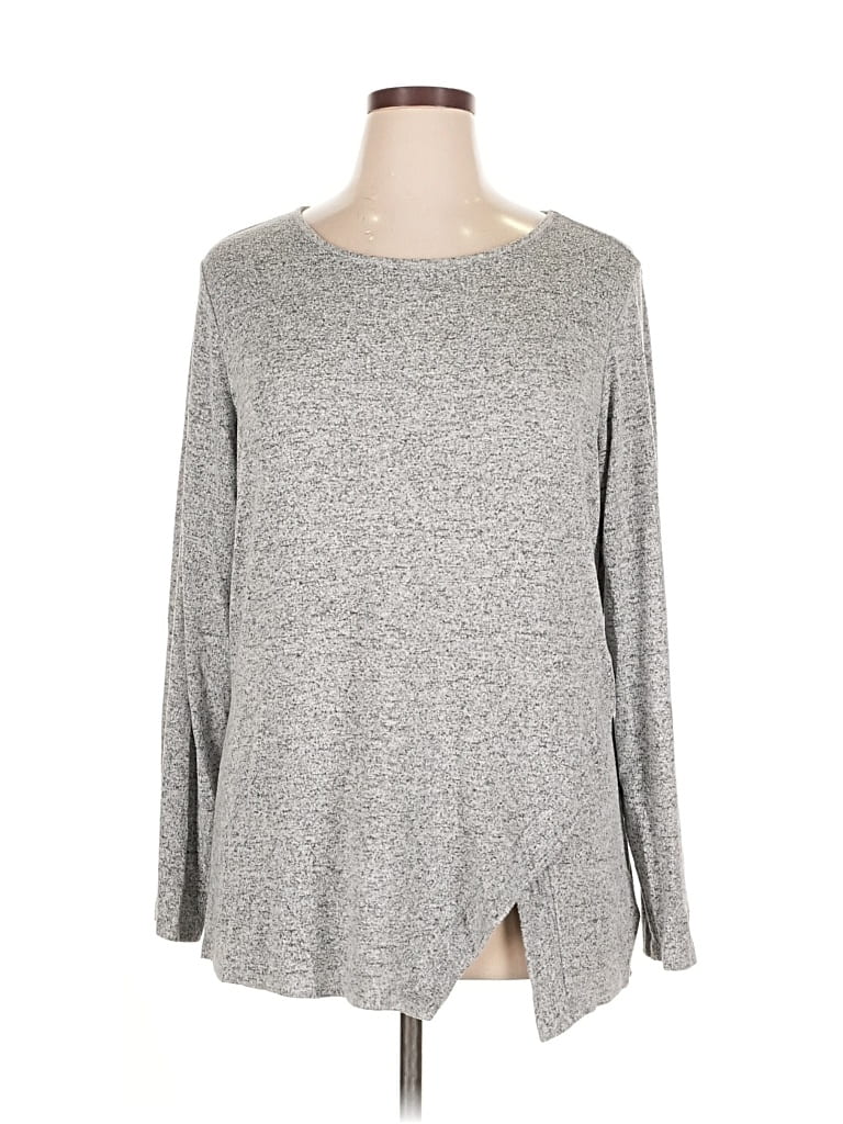 Pre-owned Ab Studio 3/4 Sleeve T-shirt In Gray