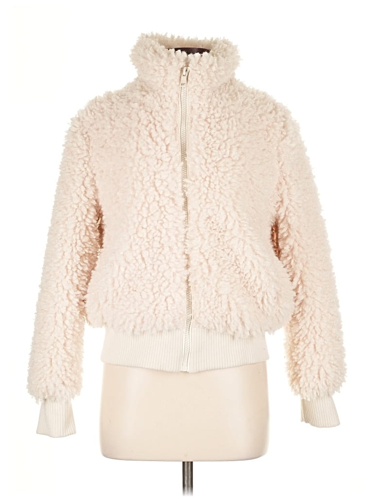 Pre-owned Kendall & Kylie Faux Fur Jacket In White
