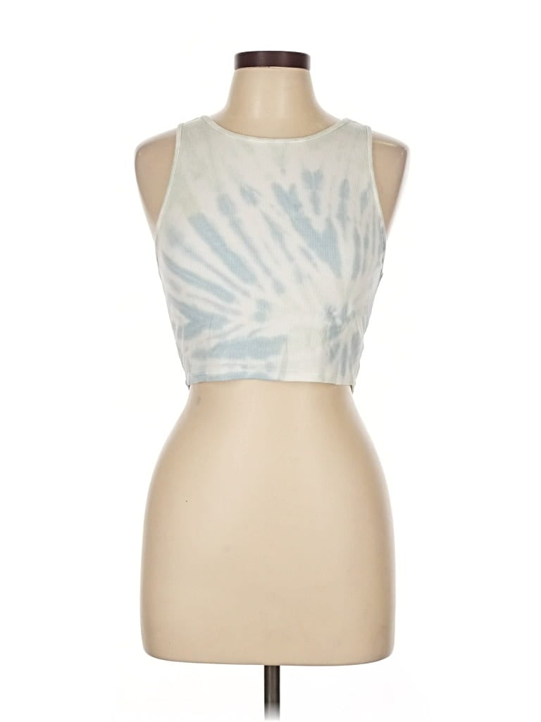 Pre-owned American Eagle Outfitters Tank Top Blue Halter Neckline Tops