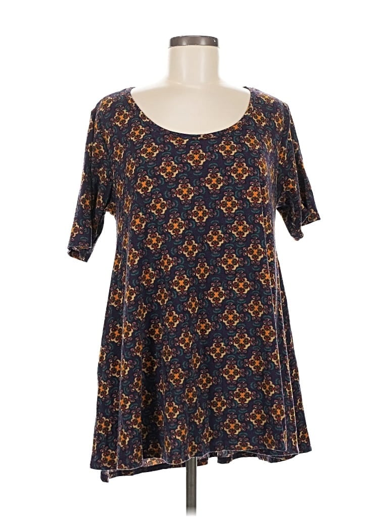 LULAROE Pre-owned Short Sleeve T-shirt In Blue