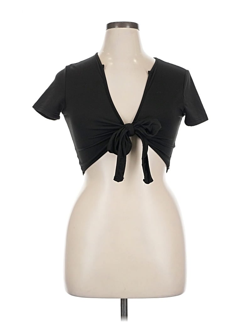 Pre-owned Unbranded Short Sleeve T-shirt In Black