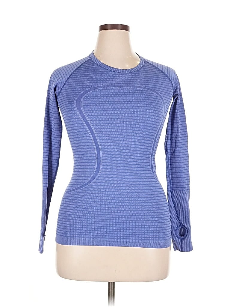 Pre-owned Lululemon Athletica Active T-shirt In Blue