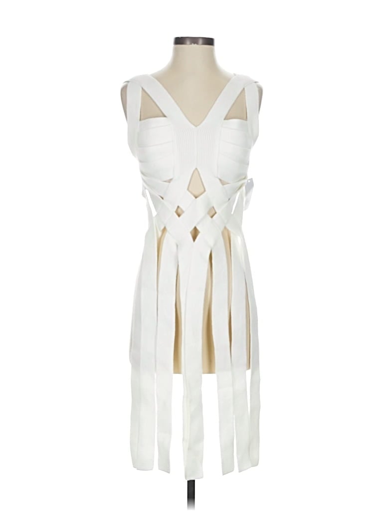 Forever 21 Sleeveless Top White Plunge Neckline Tops In Multi