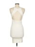 MNG Solid Ivory Cocktail Dress Size 6 - photo 2