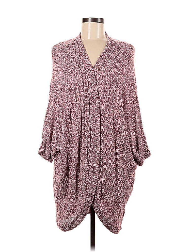 Pre-owned Lularoe Poncho In Burgundy