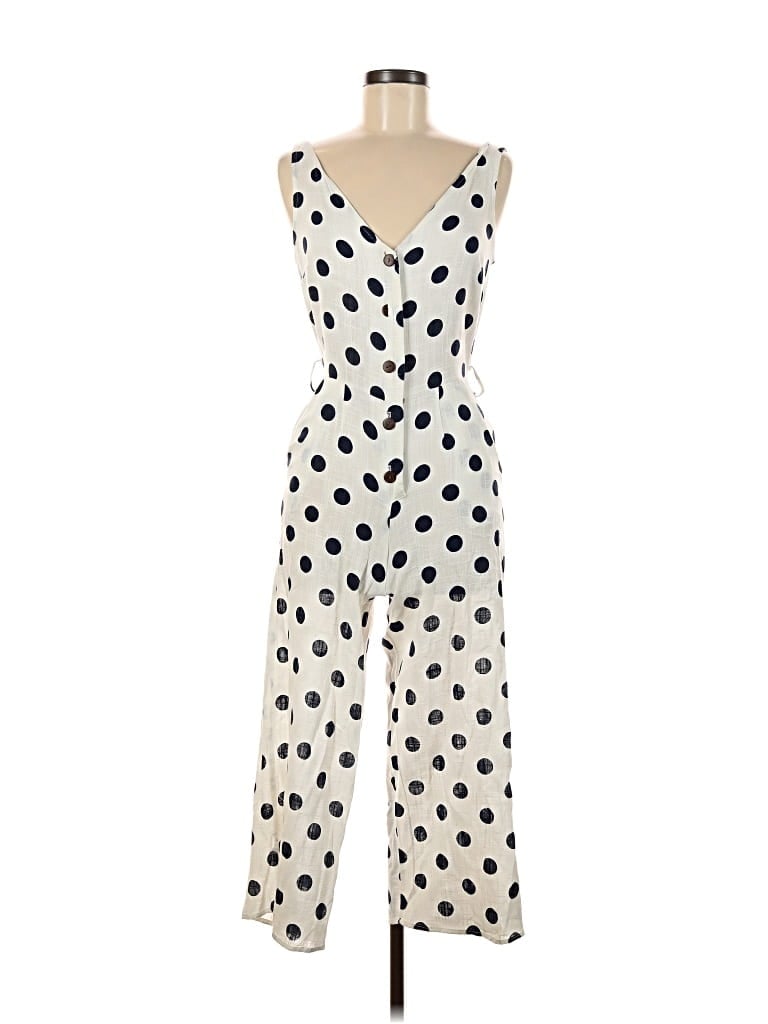 Pre-owned Monteau Jumpsuit In White