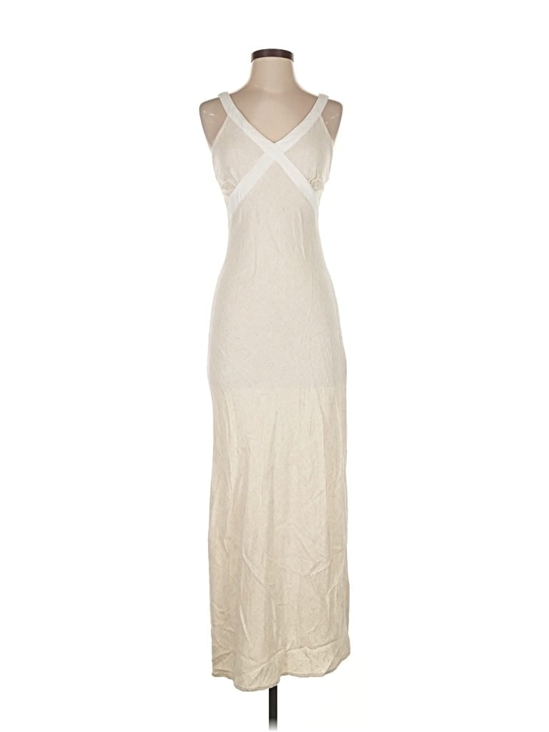 Pre-owned Monteau Casual Dress In White