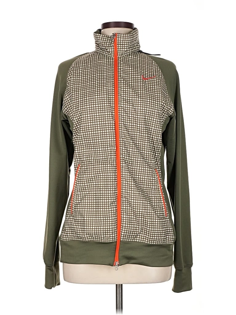 Pre-owned Nike Zip Up Hoodie In Green