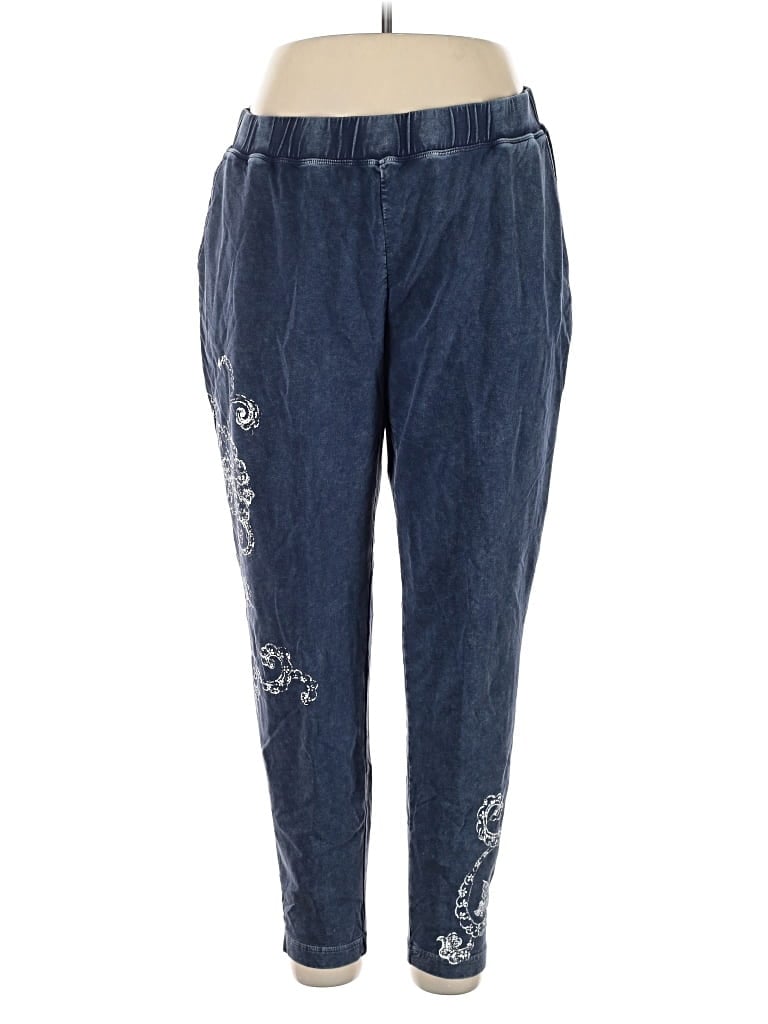 Pre-owned Zenergy By Chico's Casual Pants In Blue