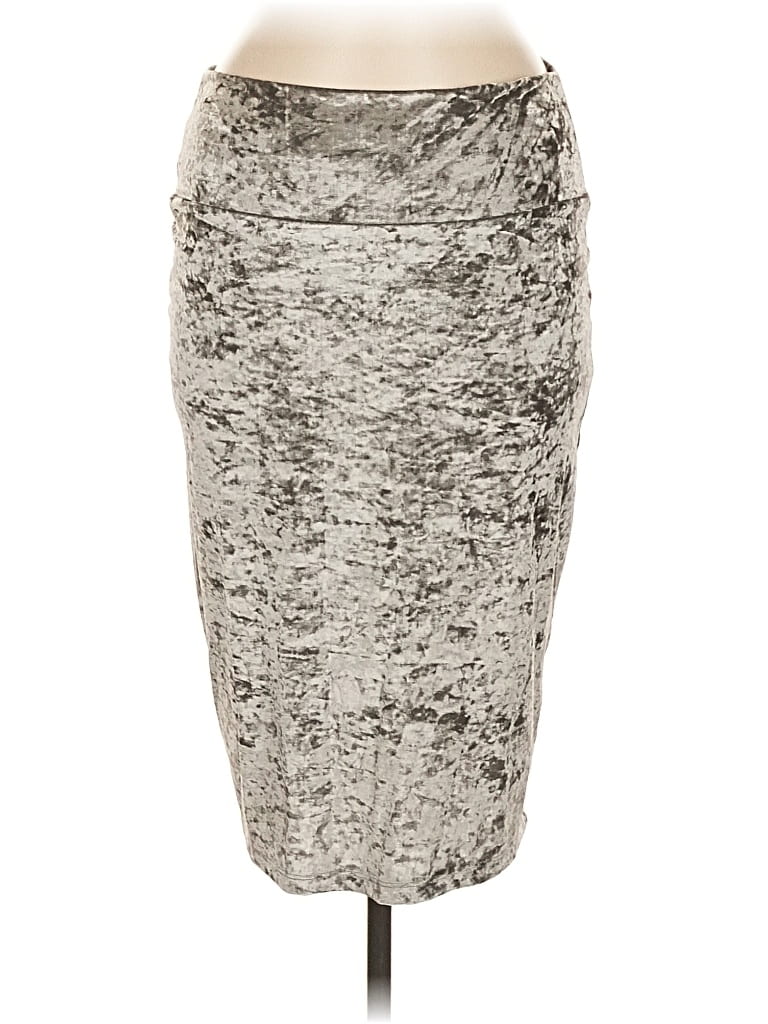 Pre-owned Lularoe Formal Skirt In Silver