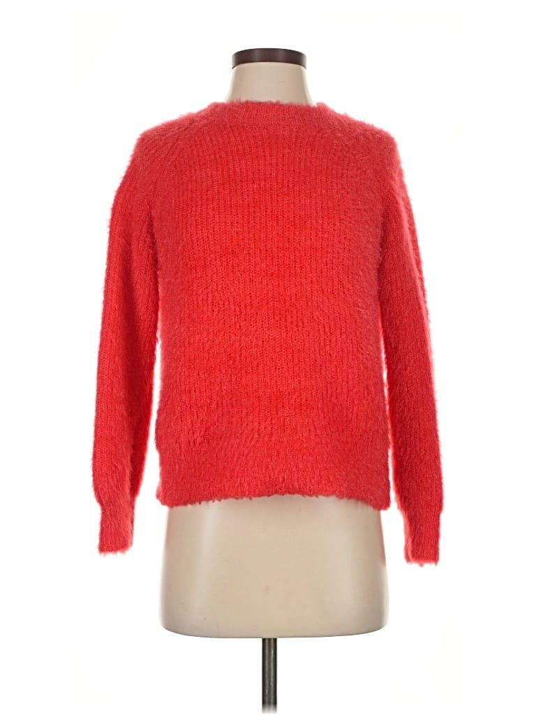 Pre-owned Flat White Pullover Sweater In Red