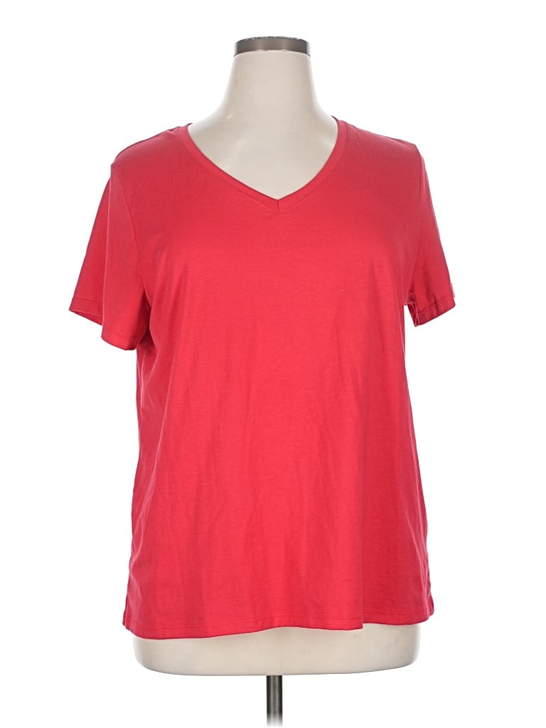 Pre-owned Time And Tru Short Sleeve T-shirt In Red