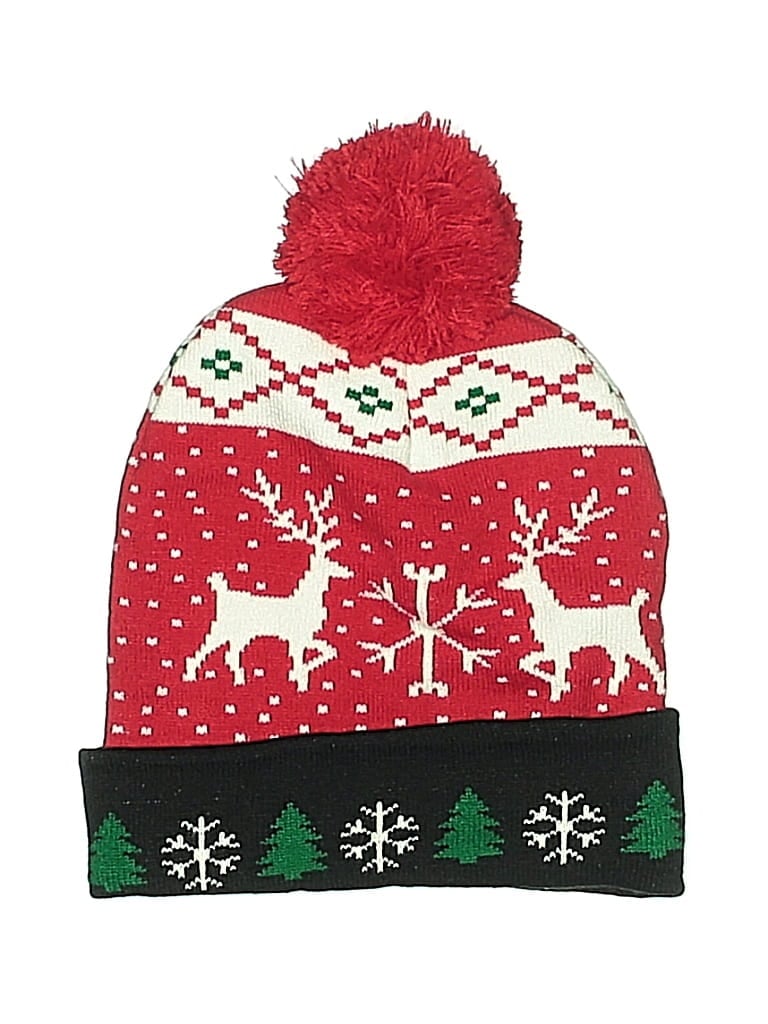 Pre-owned Unbranded Kids' Beanie Hat In Red
