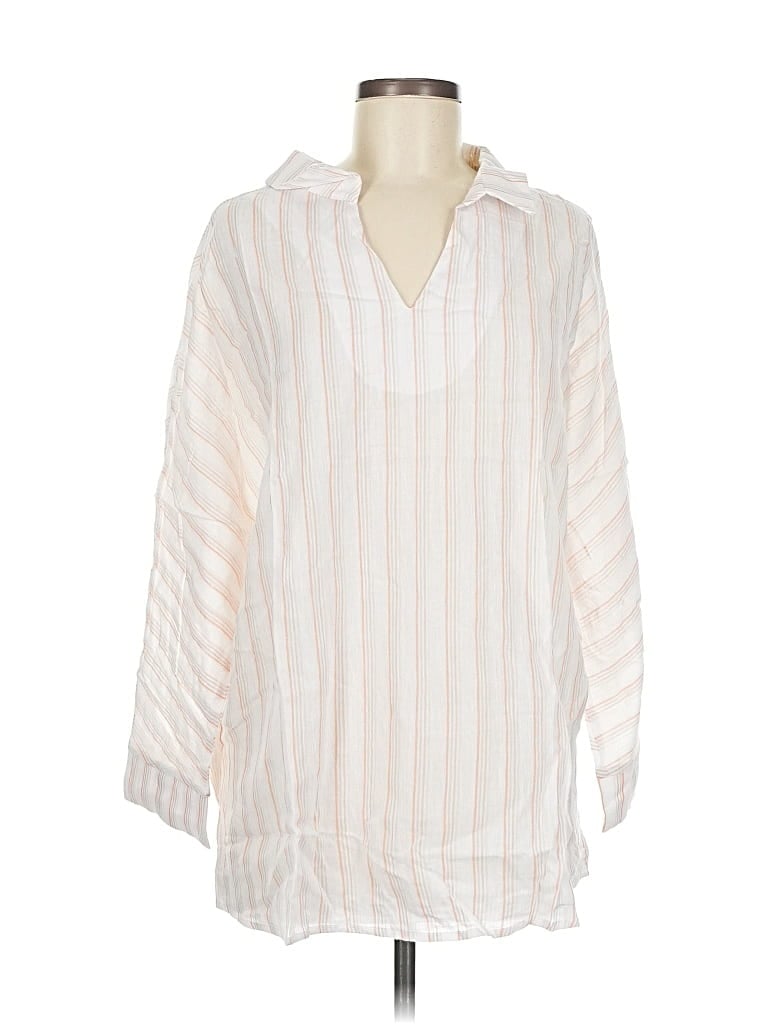 Pre-owned Easel 3/4 Sleeve Blouse In White