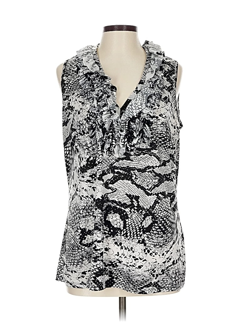 Pre-owned Milano Sleeveless Blouse In Silver