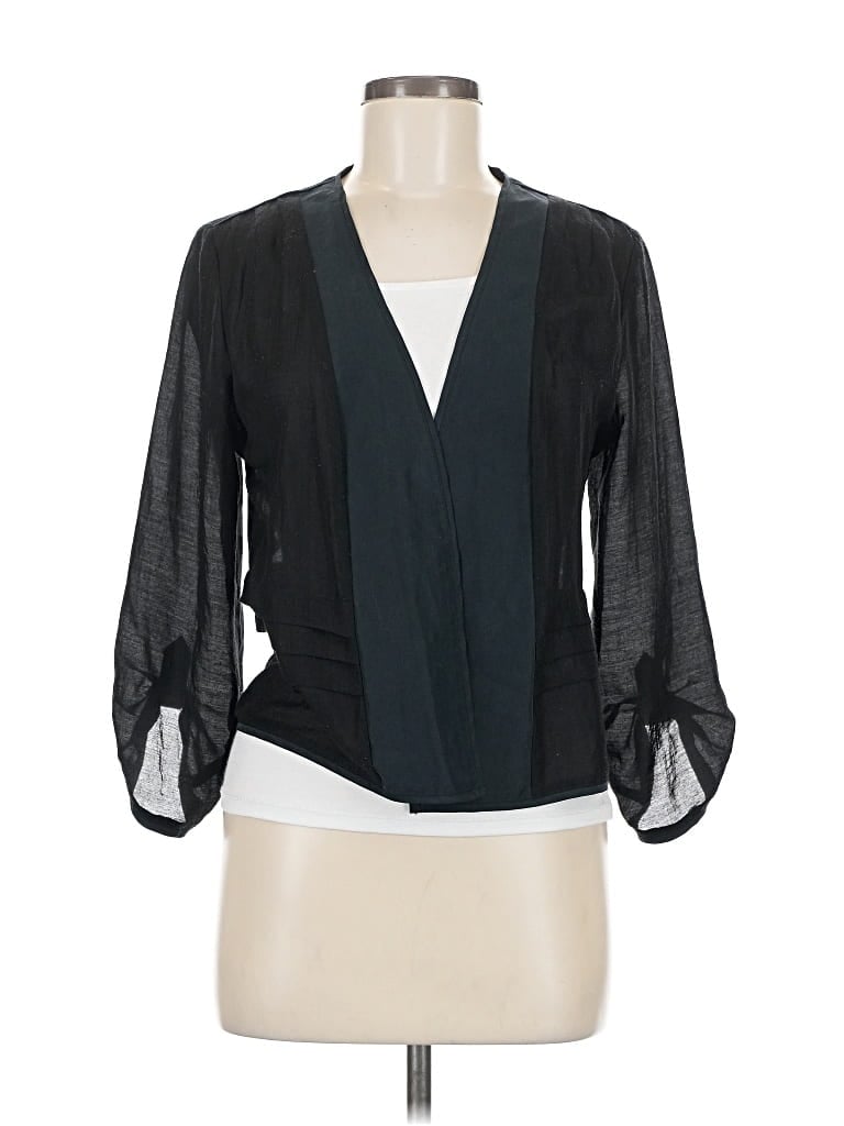 Pre-owned Bcbg Paris 3/4 Sleeve Blouse In Black