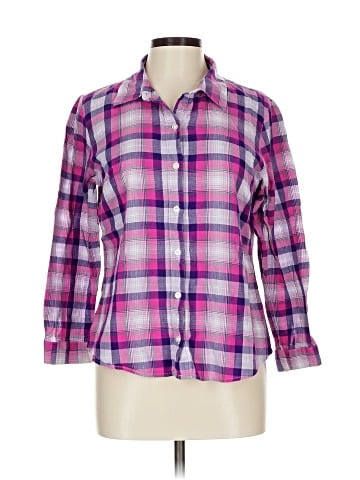 Christopher & Banks 3/4 Sleeve Button-Down Shirt (view 1)