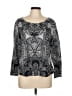 Style&Co Paisley Silver Pullover Sweater Size L - photo 1