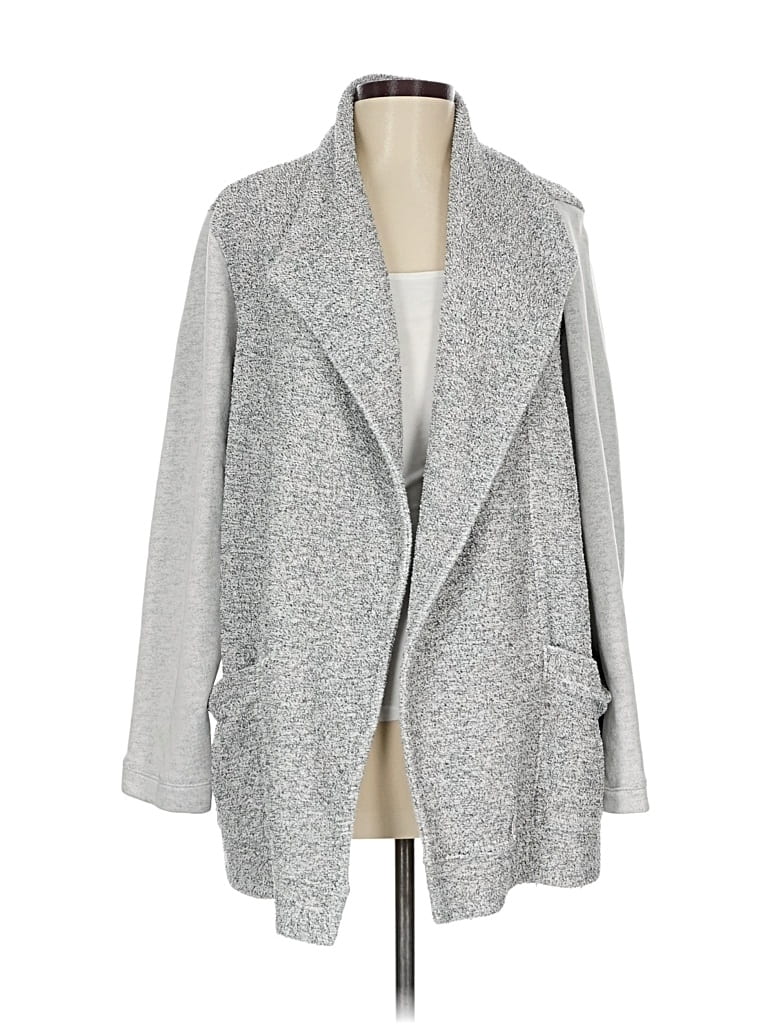 Pre-owned Ann Taylor Loft Outlet Cardigan Sweater In Gray