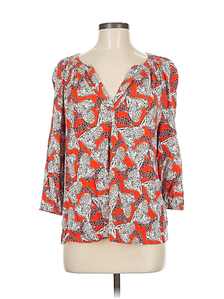 Pre-owned Crown & Ivy 3/4 Sleeve T-shirt In Red