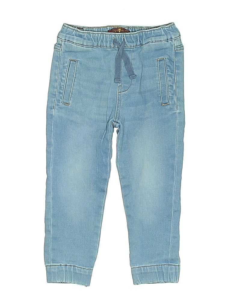 Pre-owned 7 For All Mankind Kids' Jeans In Blue