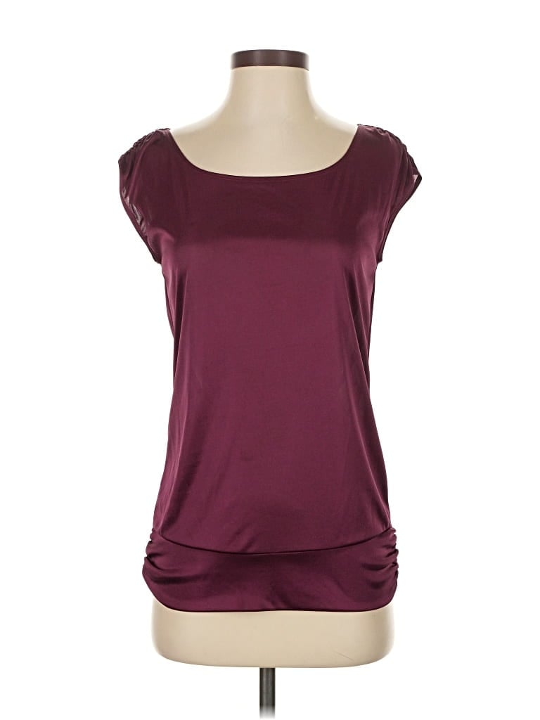 Pre-owned Dkny Jeans Sleeveless T-shirt In Burgundy