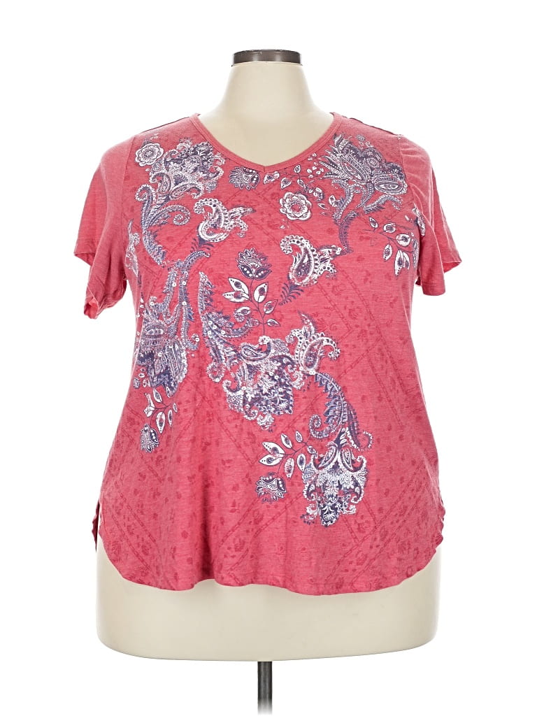 Pre-owned Style & Co Short Sleeve T-shirt In Pink
