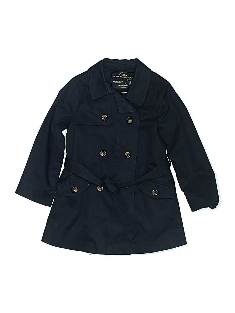 Pre-owned Zara Kids' Trenchcoat In Blue