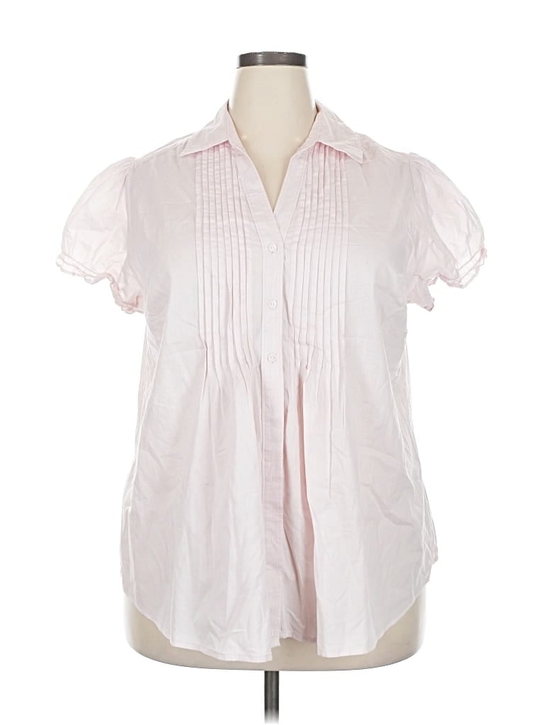 Pre-owned Tommy Hilfiger Short Sleeve Blouse In Pink