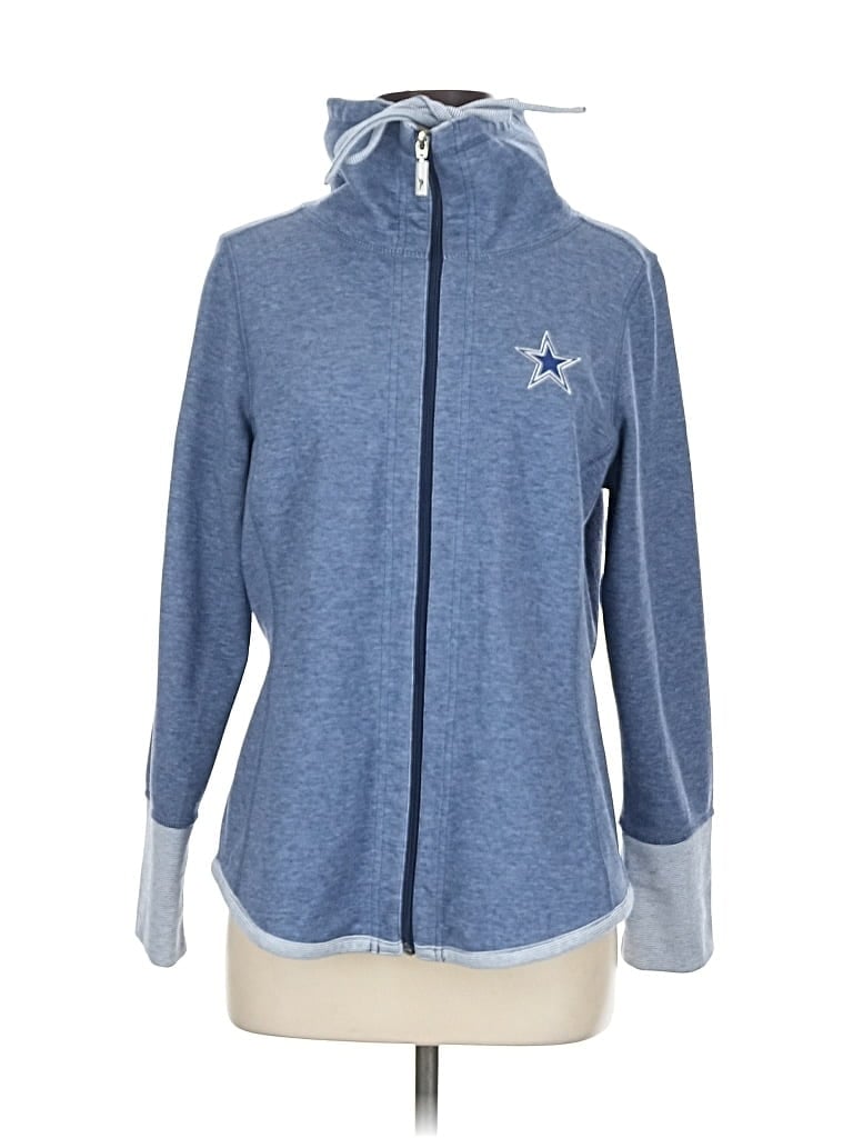 Pre-owned Tommy Bahama Zip Up Hoodie In Blue
