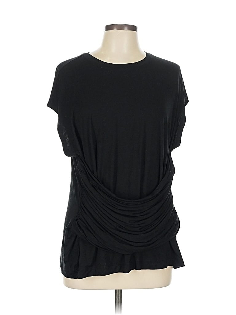 Express Short Sleeve Top Black Cowl Neck Tops In Black