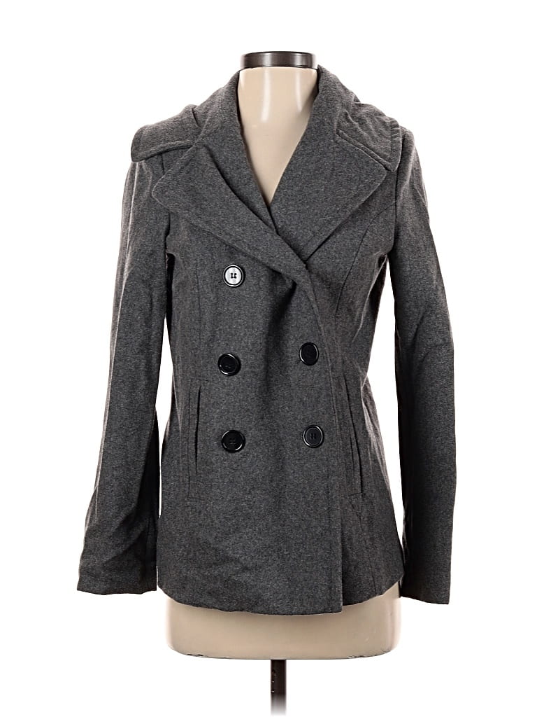 Pre-owned Tommy Hilfiger Wool Coat In Gray